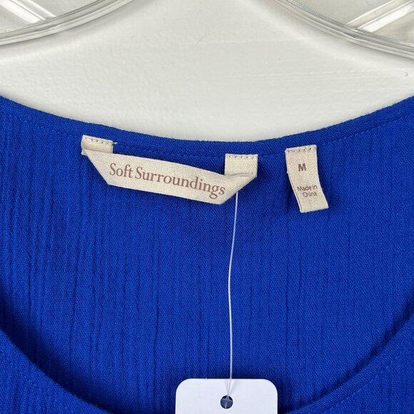 NWT Soft Surroundings Women's Blue Siesta Key Tank Top Size Medium - Picture 8 of 8